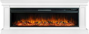 Каминокомплект  Geneva 60 - Белый с очагом Vision 60 LOG LED_