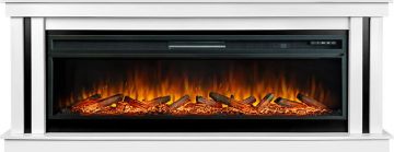 Каминокомплект  Cosmo 60 (Разборный) - Белый с черным с очагом Vision 60 LOG LED
