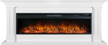 Каминокомплект  Lyon 60 SFT (Разборный) - Белый с очагом Vision 60 LOG LED