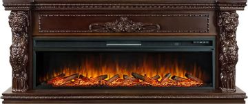 Каминокомплект  Windsor 60 - Темный дуб с очагом Vision 60 LOG LED