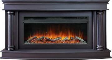 Каминокомплект  Rome 42 - Темный шоколад с очагом Vision 42 LOG LED