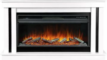 Каминокомплект  Cosmo 42 (Разборный) - Белый с черным с очагом Vision 42 LOG LED