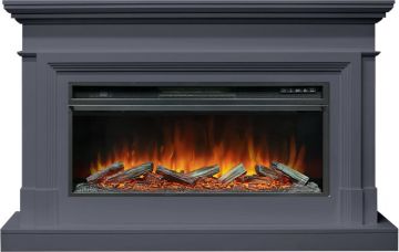 Каминокомплект  Coventry - Серый графит (Ширина 1400 мм) с очагом Vision 42 LOG LED