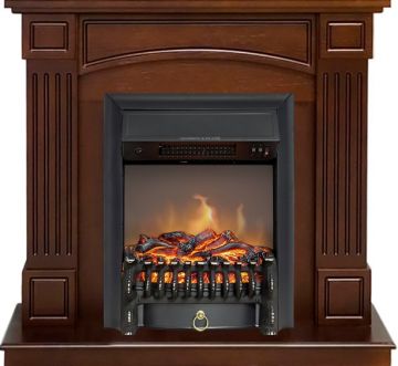 Каминокомплект  Boston - Темный дуб (Высота 925см) с очагом Fobos FX M Black RC