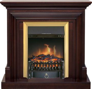 Каминокомплект  Bradford - Темный дуб с очагом Fobos FX Brass