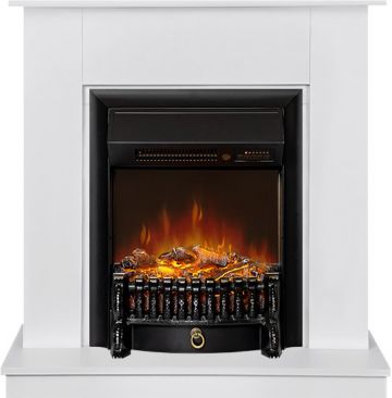 Каминокомплект  Scandic (Разборный) - Белый с очагом Fobos FX M Black RC