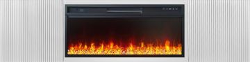 Каминокомплект  -тумба Sanremo (Разборный) - Бьянко белый с очагом Vision 42 LED