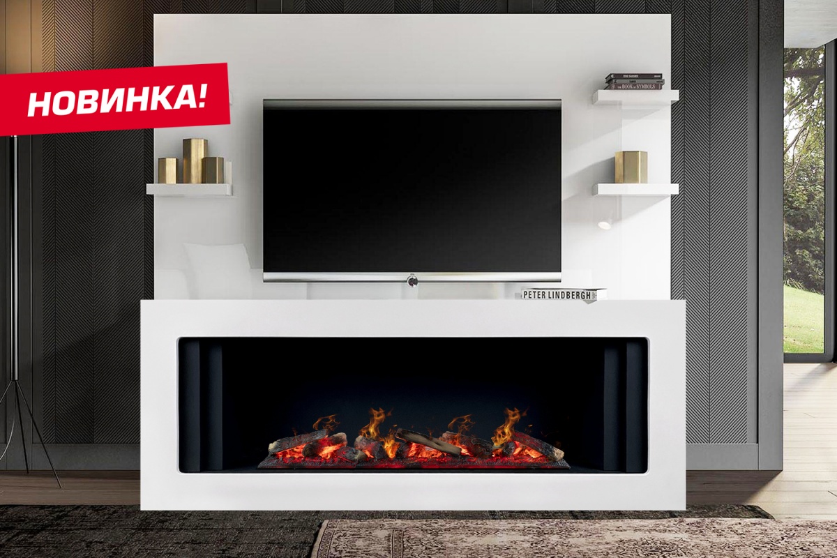 Новинка! Каминокомплект Line с очагом Design L1000RF 3D PS/LOG Фото 1.